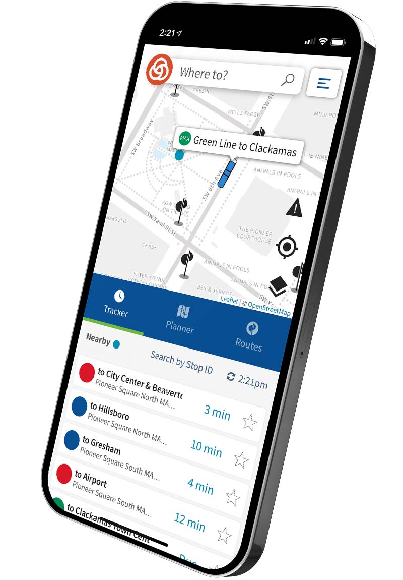 trimet.org on a phone