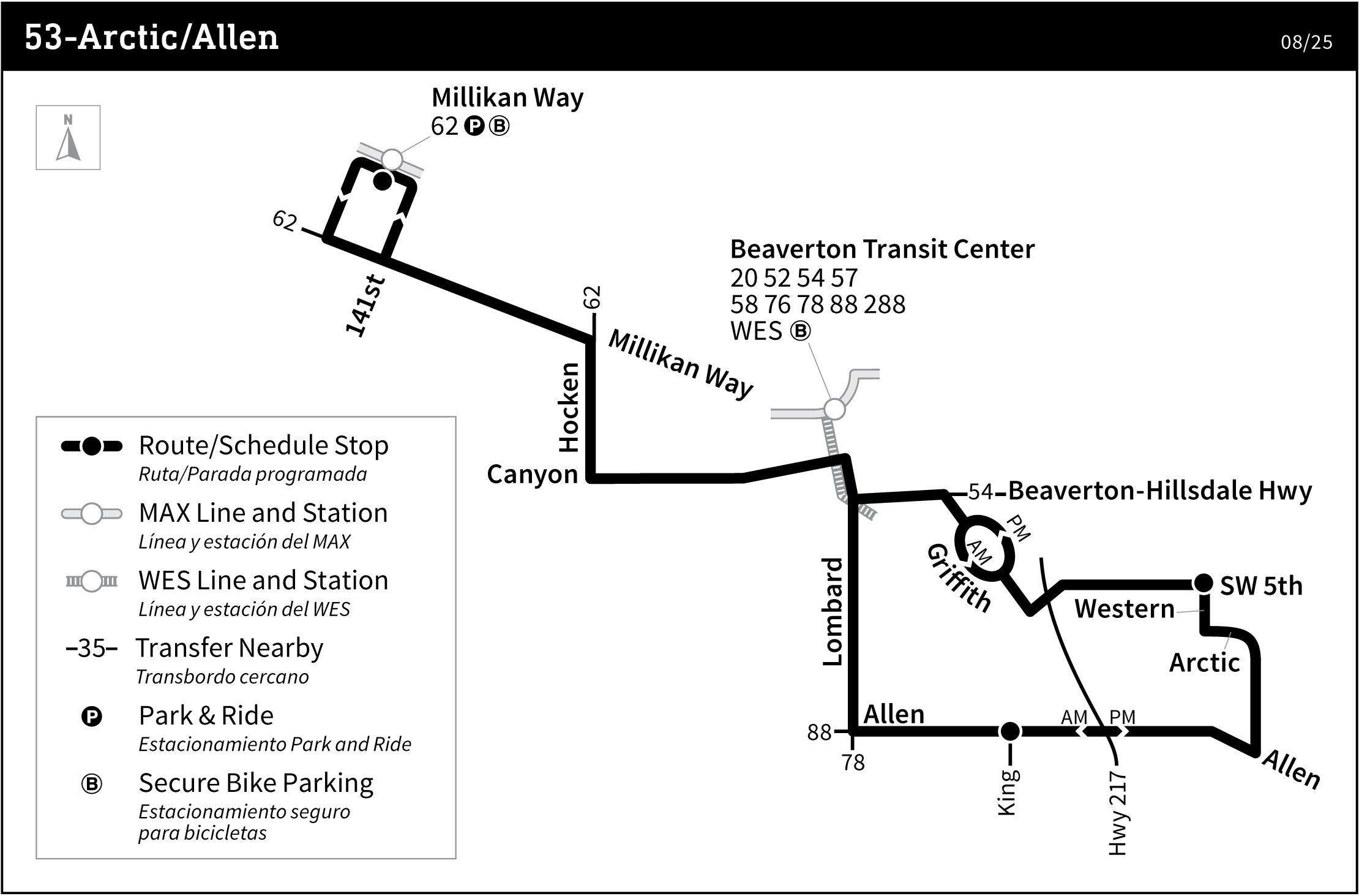 Bus Line 53 route map