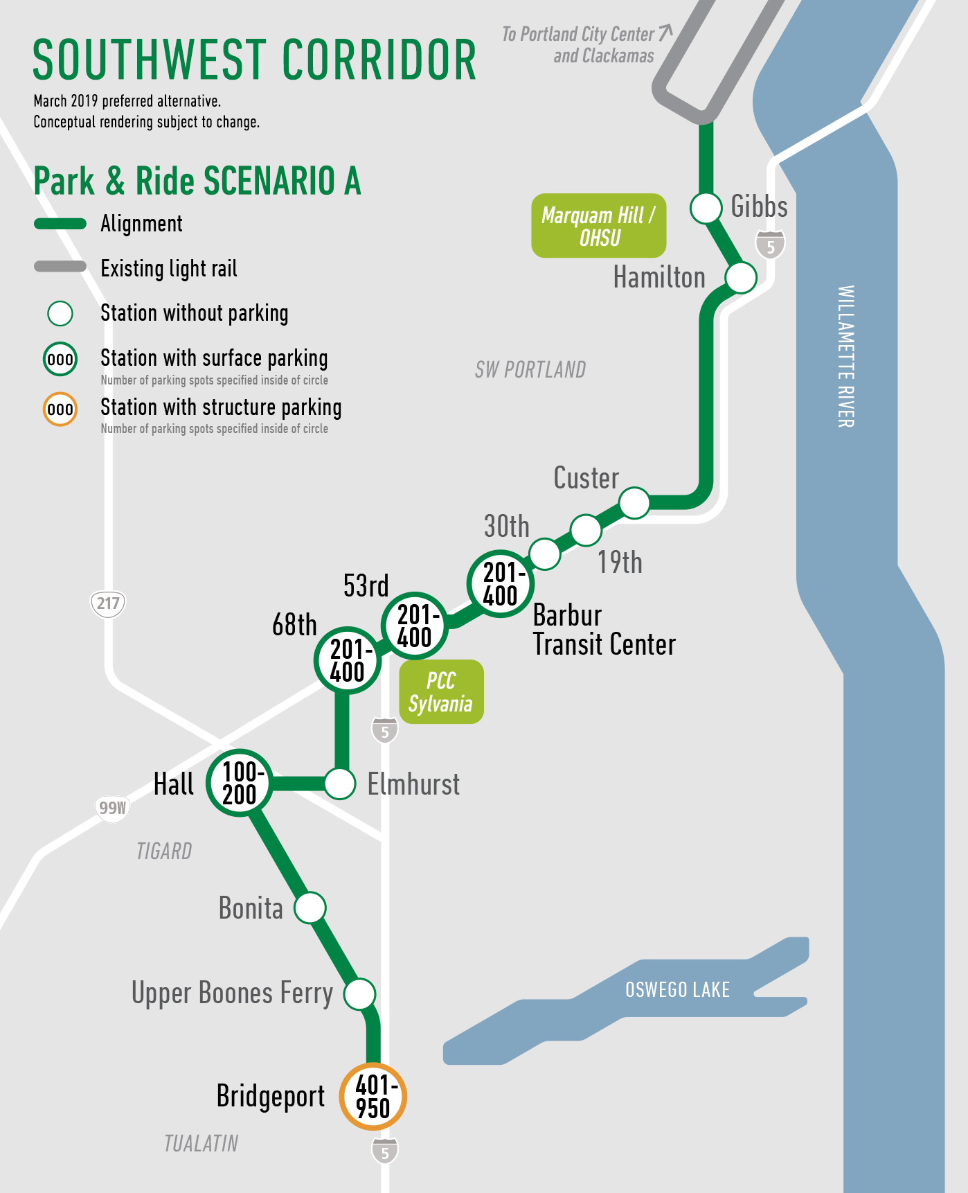 Park and Ride scenario A